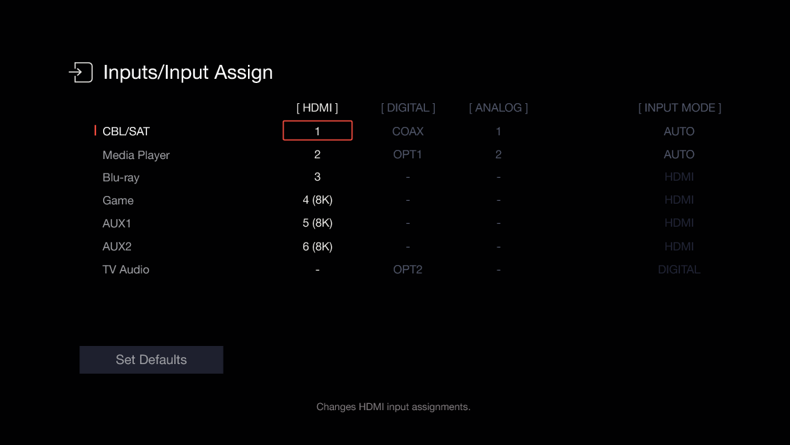 GUI InputAssign S77